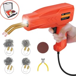 BRIEFNESS Car Bumper Repair Kit Plastic Welder Hot Nail Gun with Storage Case Lightweight Portable Plastic Welder