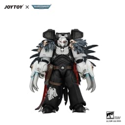 JOYTOY Warhammer 40k 1/18 Action Figures Raven Guard Chapter Master Aethon Shaan with Claws of Severax and Heavy Bolt Pistol