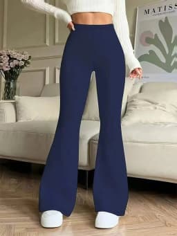 Women's High-Waisted Yoga Flared Pants Black Sexy Leggings Casual Trousers Comfortable Stretchy Bottoms for Fitness And Exercise