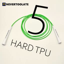 JR100 5 MM 6 mm diameter TPU (80A 90A) and PVC (80A) skip rope 15.5cm middle-long handle NEVERTOOLATE GOOD QUALITY