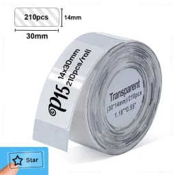 Marklife P15/P12/P11 Label Printer White Label Paper 12*40mm Transparent Label Sticker Waterproof Adhesive Tape for D30 Labeller