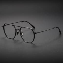 VICKY Large Frame Aluminum Frame Titanium Business Anti-Blue Light Reading Glasses Men Ladies Customizable Prescription ZY-20239