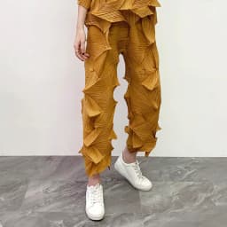 Miyake Fold 2025 Fall New Disorderly Pleated Pants Loose Mid-waist Diamond Pleated Straight Leg Casual Pants