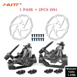 NUTT DA6S Mountain Bike Dual Piston Drive Disc Brake Caliper 160mm Rotor Mechanical Line Pull Disc Brake Scooter Bicycle Parts