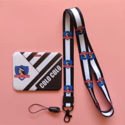 Chile Football Style ID Card Holder Neck Strap Students Credit Card Case Lanyard Child Visit Door Identity Badge Holder Keychain