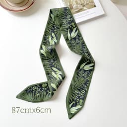 Korean green headband long small silk scarf for Women, Soft Comfort Elastic Headband, Workout Daily Casual Evening Gift Chic