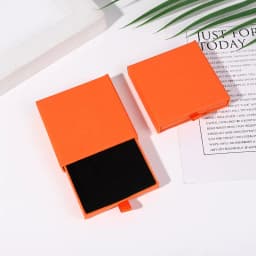 New Arrive Pull-Out Thin Drawer Jewelry Packaging Boxes Colorful Orange White Black Yellow Paper Kraft Box Case Gift Package