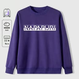 Misaligned Artistic Letters Printed Sweatshirts Men Soft Vintage Pullovers Street Oversize Top Unisex Autumn Casual Clothes