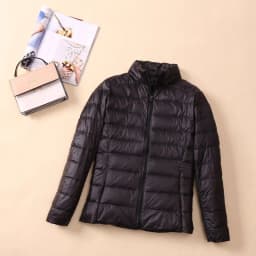 Fashionable Lightweight down Cotton Jacket Women's Short Stand Collar Hooded Slim Fit Autumn Winter plus Size Outerwear