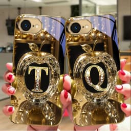 Exquisite Luxury Gold For IPhone 17 Pro Max 16 15 Pro 14 13 Plus 12 Mini 11 17 Air XR 16E 17ProMax Golden Glass Phone Case