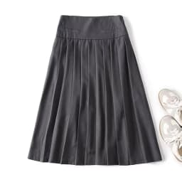 High Intelligence Fashion Commuter Style Midi A-Line Pleated Skirt for Women mid Waist Polyester Fiber Micro Stretch Casual