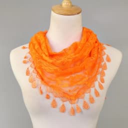 Fashion Solid Triangle Veil Scarf Women Polyester Jacquard Rose Shawl Wedding Turban