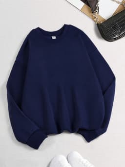 2026 Winter Womens Solid Hoodies Basic Warm Fleece Sweatshirt Soft Breathable O-Neck Pullover Casual Oversize Female Clothes
