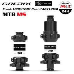 GOLDIX M370 MTB Bike Hub 24H Straight Pull 6-Bolt Disc Brake 36T Ratchet Sealed Bearing Boost HG XD MS Freehub Thru Axle Hubset