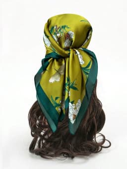 Luxury Print Imitation Silk Square Scarf Women Spring Neck Tie Shawl Wraps Female Hair Hand Wrist Headkerchief Hijab Bandana