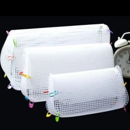 DIY Plastic Weaving Plastic Mesh Cloth White Craft Bag Fixed Grid Sheet Handmade Knitting Crochet Bags Plate Bag Accessories