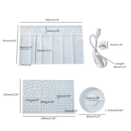 Light Silicone Mold DIY Pen Holder Makeup Holder Epoxy Casting Molds for Jewelry DIY Making Craft Mosaic Storage Box