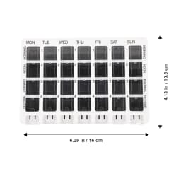 1pc Plastic Pill Storage box 28 Grids Pill Storage Box Pills Vitamins Organizer Weekly Medicine Storage Case