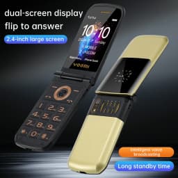 YeeMI S7 4G Global Durable 2.4-inch Function Phone with Large Button, Dual SIM, Dual Screen, 4800mAh Large Capacity Battery