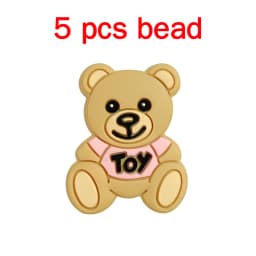 5pcs Silicone Pacifier Chain Cartoon Beads Baby DIY Care Nipple Chain Ornaments Parts