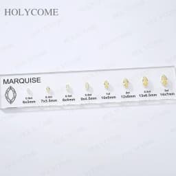 Updated Free Custom LOGO Kit Fancy Shapes CZ Diamond Carat Chart Comparison Set Reference White Pink Yellow Gemstone Selectable
