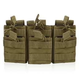 Outdoor Molle Pouch Triple Magazine Pouch Double-Layer Mag Pouches Universal Cartridge Holder for M4 M14 M16 AK AR