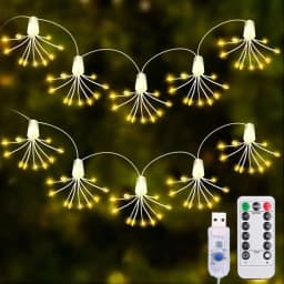 USB Firework Light String LED Garland Fairy Light Burst Star String Lights DIY Flower Decor Light for Christmas Wedding Party