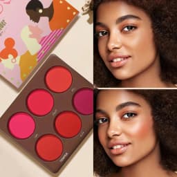6 Colors Waterproof Matte Blush Palette, Buildable Long-Lasting Coverage, Natural Finish Lightweight & Breathable Face Makeup