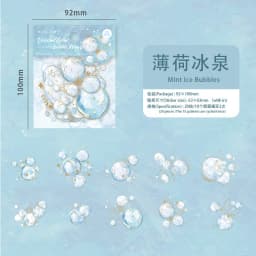 20pcs Dreamy Bubble Island Series PET Stickers Creative Decoration DIY Scrapbook Handmade Collage Material Stationery Stickers
