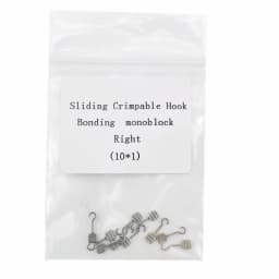 10Pcs Dental Sliding Crimpable Hooks Long Right/Left Dental Orthodontic Hook Dental Curved Crimpable Hook