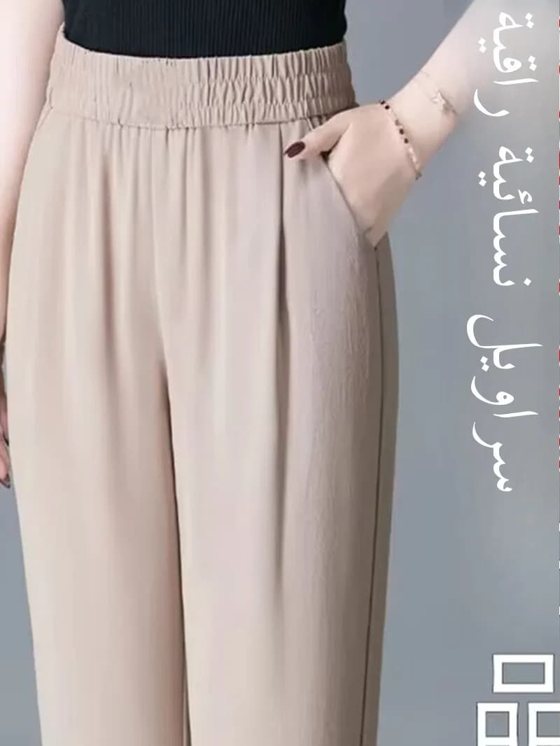 Ice Silk Cotton Linen Harem Pants Women's Summer Thin High Waist ular Carrot Casual Dad Pants 2025 Color Women's Pants