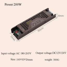 Fade Mode LED Power Supply Mute Lighting Device DC 12V 24V 60W 100W 200W Transformer Dimmable LED Light Driver Power Adapter
