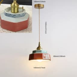 Retro Restaurant Hotel Ceramic Pendant Lamp Romantic Balcony Dining Table Decor LED Hanging Light Bedroom Bedside Chandelier