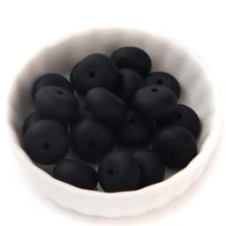 14mm 50Pcs Mini Abacus Silicone Beads Food Grade Saucer Loose Beads for Baby Teether Necklace Pacifier Clip Jewelry Making
