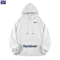 Reebok brand men's hooded jacket - Simple and fashionable style - Various solid colors - Comfortable and suitable for street wea