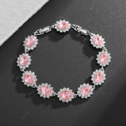 Water Drop Silver Color Bracelet Women\'s Extended 8 Color Zircon Gift Fashion Bracelet