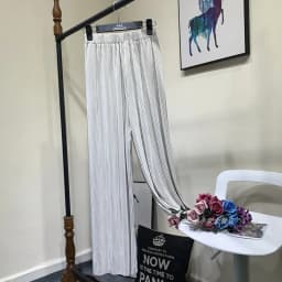 Summer Thin Chiffon Wide Leg Pants For Women Casual Candy Color Loose Long Pants Lady Solid Color Straight Pleated Trousers