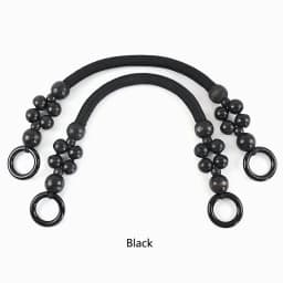 2/4Pcs 37/48cm Wooden Beaded Purse Frame Rope Wrapped Bag Handles for Crochet Beach Totes DIY Bags Making Replacement Supplies