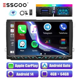9" Android 14 Carplay Car Stereo Radio for VW Golf 5 6 Polo Passat Touran Tiguan Sharan Caddy GPS SAT NAV FM RDS BT USB AI Voice