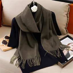 30*180cm Solid Color Women Winter Scarf Warm Thicken Cashmere Shawl Outdoor Tassels Pashmina Lady Wrap Windproof Scarves Luxury