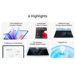Global Version HONOR Pad 10 2.5K 120Hz 12.1" Tablet 10100mAh Large Battery 35W Charging 6 Speakers Slim Metal Body