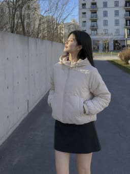 Winter Puff Fluffy Drawstring Hooded Down Jacket Women White Duck Down Short Parker Outwear Female Waterproof Zipper Down Jacket