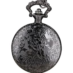 Vintage Bronze Wildlife Pattern Necklace Watch Wild Wolf Men's And Women's Fashion Pendant Animal Quartz Pocket Watch