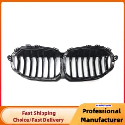 Gloss Black Front Bumper Kidney Racing Grille For BMW F40 1-Series 2019-2023 Single Slat Sport Grill Cover
