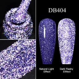 Mtssii Reflective Glitter Gel Nail Polish 6ML Galaxy Chameleon Cat Eye Gel Nail Art Magnetic Varnish Semi Permanent Base Top Gel