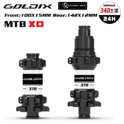 GOLDIX M370 MTB Bike Hub 24H Straight Pull 6-Bolt Disc Brake 36T Ratchet Sealed Bearing Boost HG XD MS Freehub Thru Axle Hubset