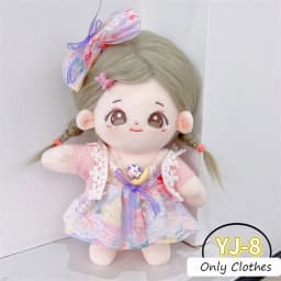 Cute Dress Up Jk Uniform Clothes for 20cm Cotton Plush Lolita Cross Dressing Clothing Skirt Fashion Casual Suit Socks Girl Toys