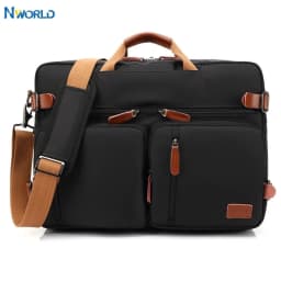 3-in-1 Convertible Laptop Backpack 15.6 17.3 Inch Waterproof Oxford Business Briefcase Shoulder Messenger Notebook Carry Bag