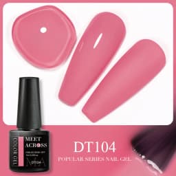 MEET ACROSS 7ml Orange Red Pink Gel Nail Polish Laser Sparkling Soak Off Semi Permanent Nail Art UV Gel Varnishes Spring Summer