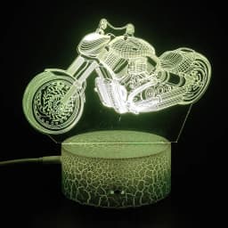 3D Lamp Motorcycle Mountain Bike Led Night Light Usb Cable Battery Colorful Nightlight Bedroom Decor Birthday Gift for Boys Man